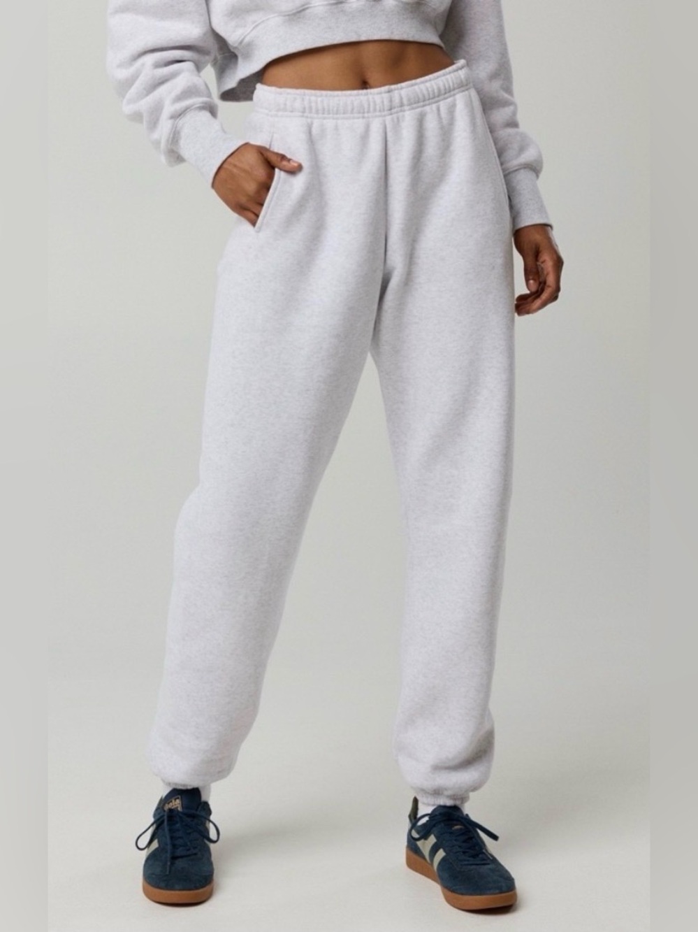 Offline by Aerie Light Gray Cloud Fleece Jogger Sweatpants Sz XS